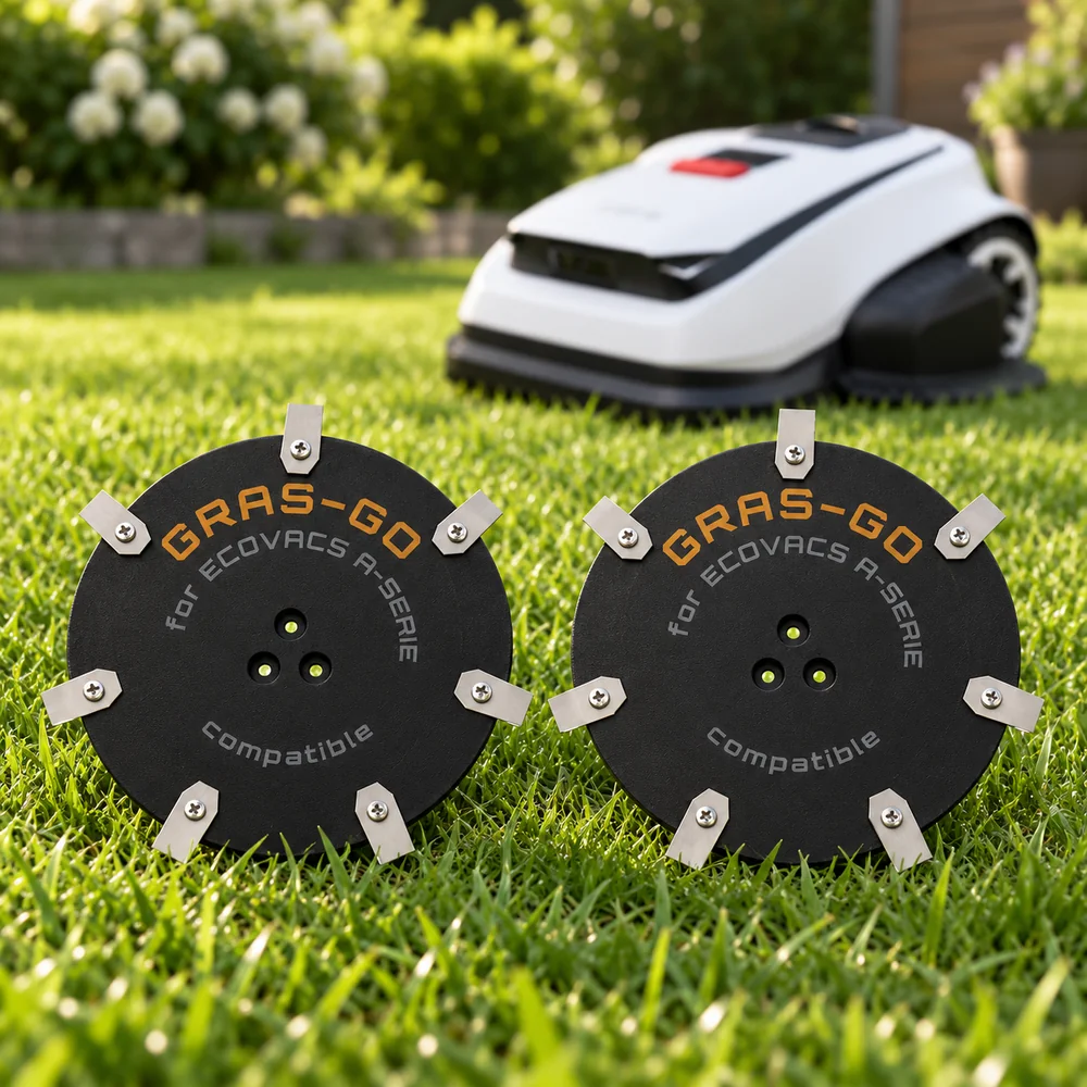 Messerscheiben GRASGO Paar Ø 140 mm für Ecovacs GOAT A2500 RTK mit je 7 Klingen