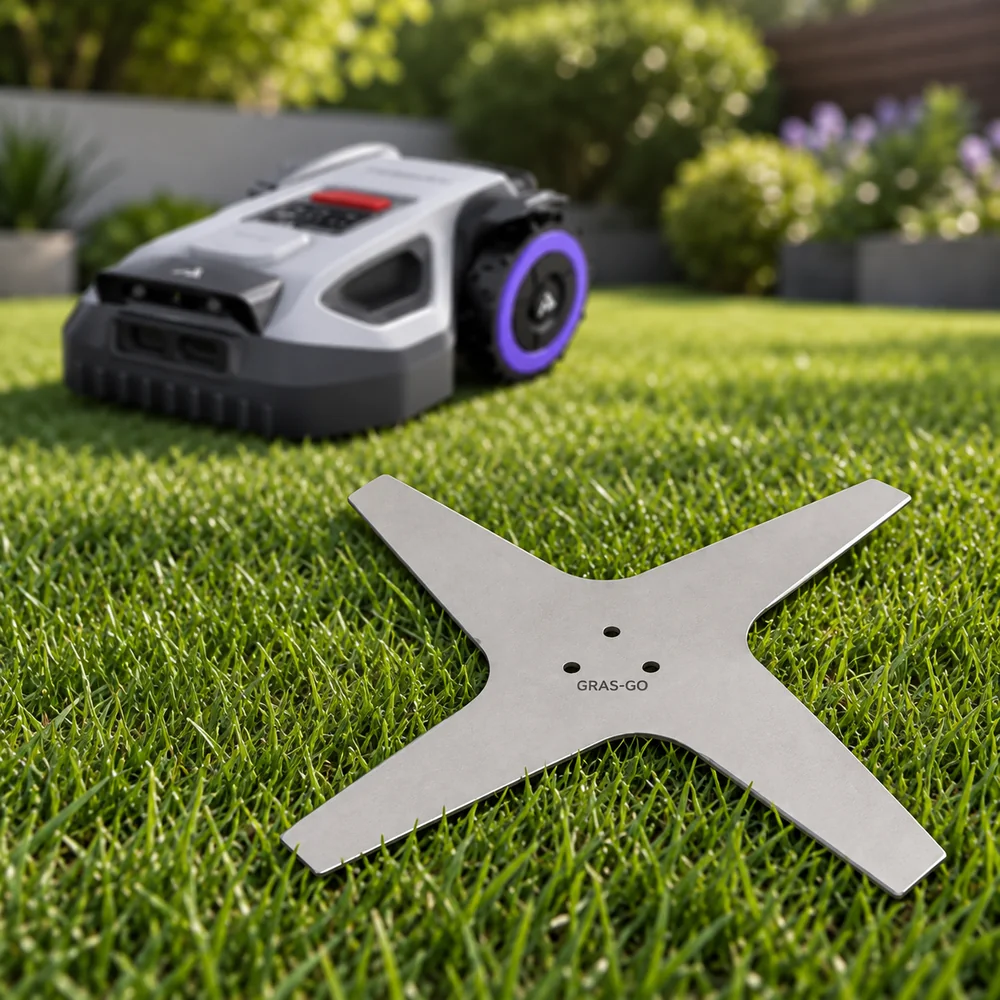 X-Blade GRASGO Edelstahlmesser mit Adapter für ANTHBOT Genie M9